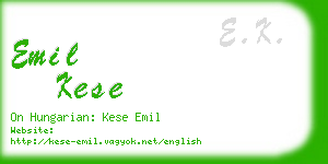 emil kese business card